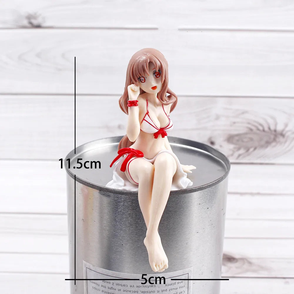 New 3 style Sexy Bikini Girl Yuuki Asuna Action Figure Anime Collection Peripherals Doll Cute Model Toys Car Ornaments