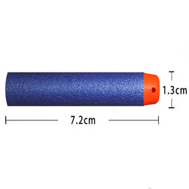 50/100Pcs 7.2cm EVA Soft Bullets for Hollow Hole Head Refill Darts Outdoor Toy Boy Gun Bullet for Series Blasters Children Gifts