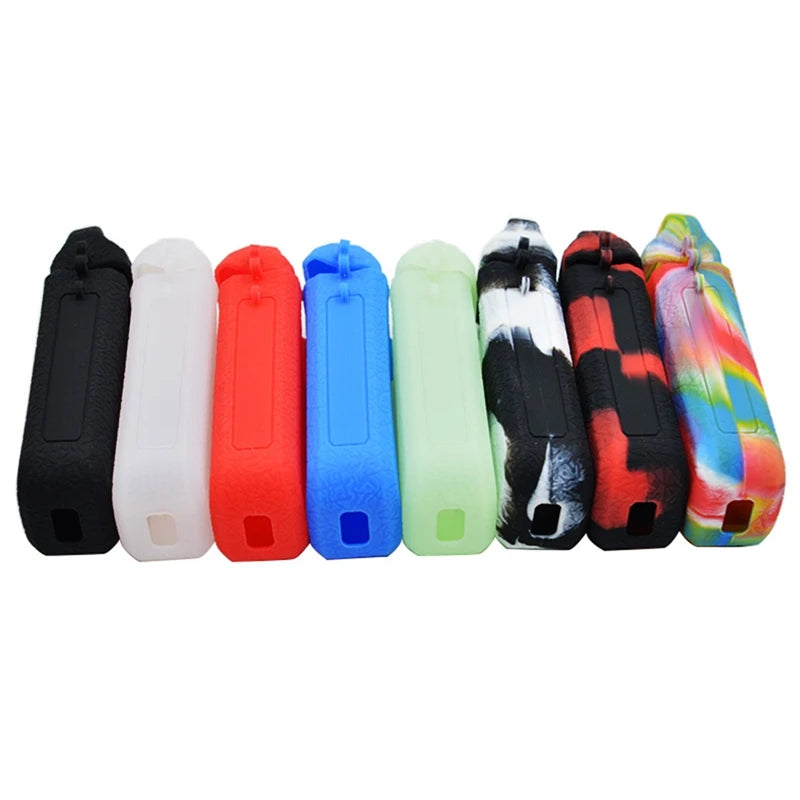 Soft Silicone Case For Smok Nord 4 Nord4 Protective Cover Shield Wrap Sleeve Skin with Lanyard Collapsible Anti Scratch Red Blue