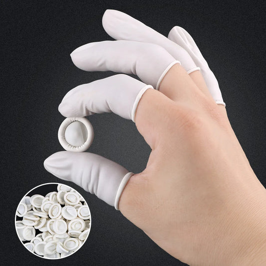 Non-toxic White Protective Rubber Gloves Nature Latex about 260/700 Piece Disposable Fingertip Gloves Finger Cots
