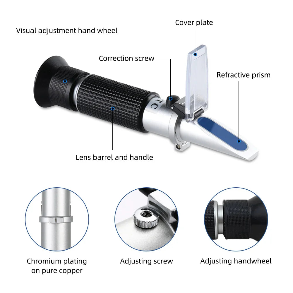 Animal Pet Refractometer Dogs Cats Urine Specific Gravity Clinical Serum Plasma Protein Hemoglobin Tester Veterinarians Tools