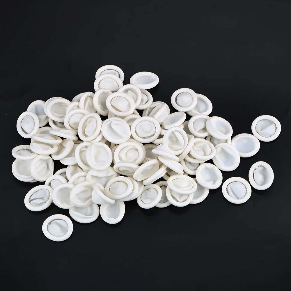 Non-toxic White Protective Rubber Gloves Nature Latex about 260/700 Piece Disposable Fingertip Gloves Finger Cots