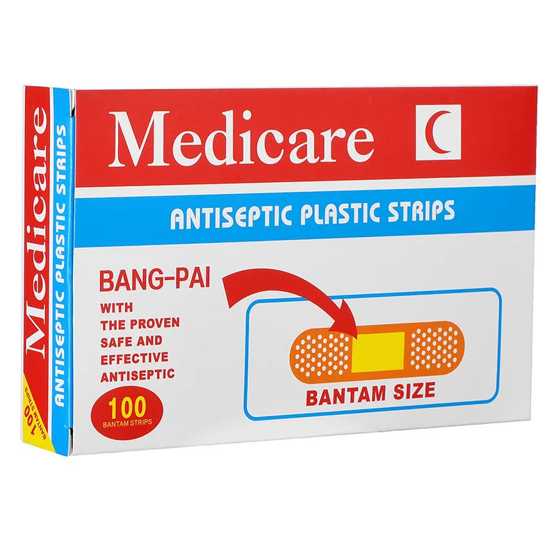 100Pcs/Box Breathable Band-Aids Non-woven Bandages First Aid Medical Anti-Bacteria Wound Plaster Home Travel Emergency Kits