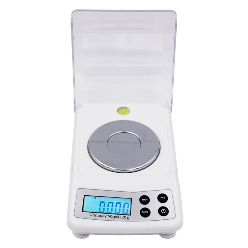 50g 0.001g LCD Digital Jewelry Scales Precision Diamond Laboratory Balance Medicinal Electronic Gem Carat Weight Counting Scale