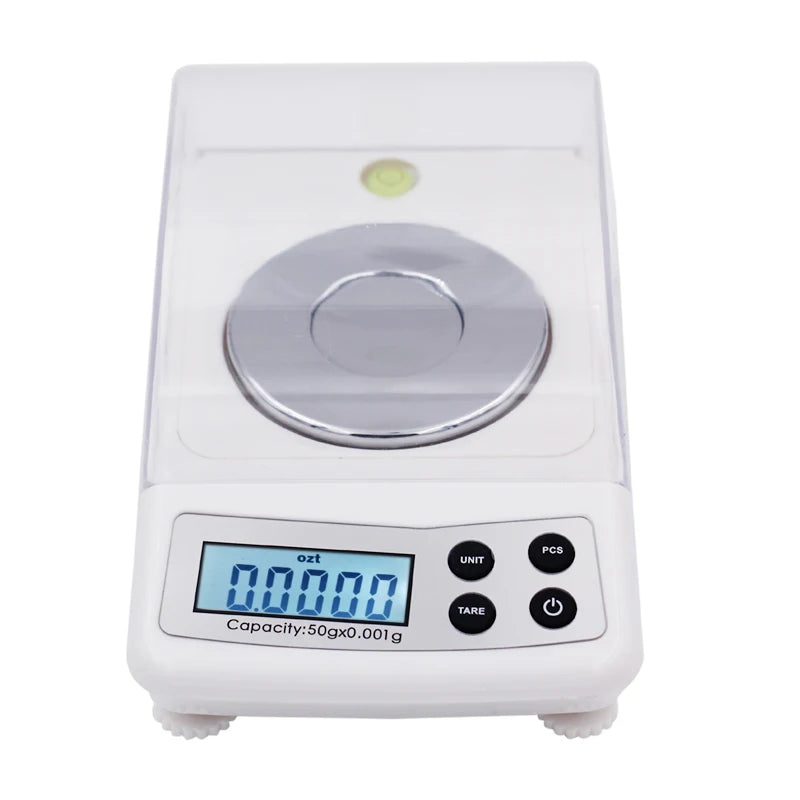 50g 0.001g LCD Digital Jewelry Scales Precision Diamond Laboratory Balance Medicinal Electronic Gem Carat Weight Counting Scale