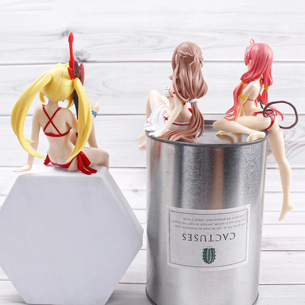 New 3 style Sexy Bikini Girl Yuuki Asuna Action Figure Anime Collection Peripherals Doll Cute Model Toys Car Ornaments