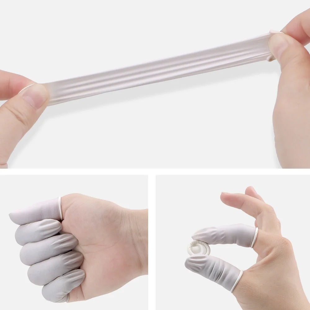 Non-toxic White Protective Rubber Gloves Nature Latex about 260/700 Piece Disposable Fingertip Gloves Finger Cots