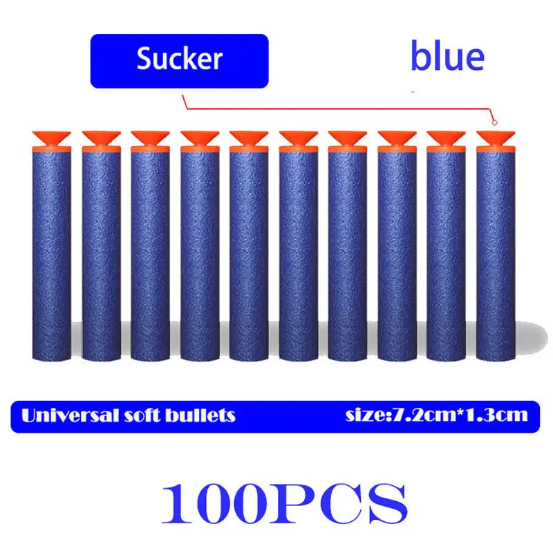 Refill Darts Bullets for Nerf N-strike Elite Series Blasters Children Toy Gun Blue Soft Bullet Foam Guns Accessories Fake Gun