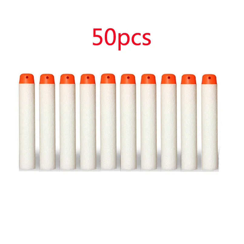 50/100Pcs 7.2cm EVA Soft Bullets for Hollow Hole Head Refill Darts Outdoor Toy Boy Gun Bullet for Series Blasters Children Gifts