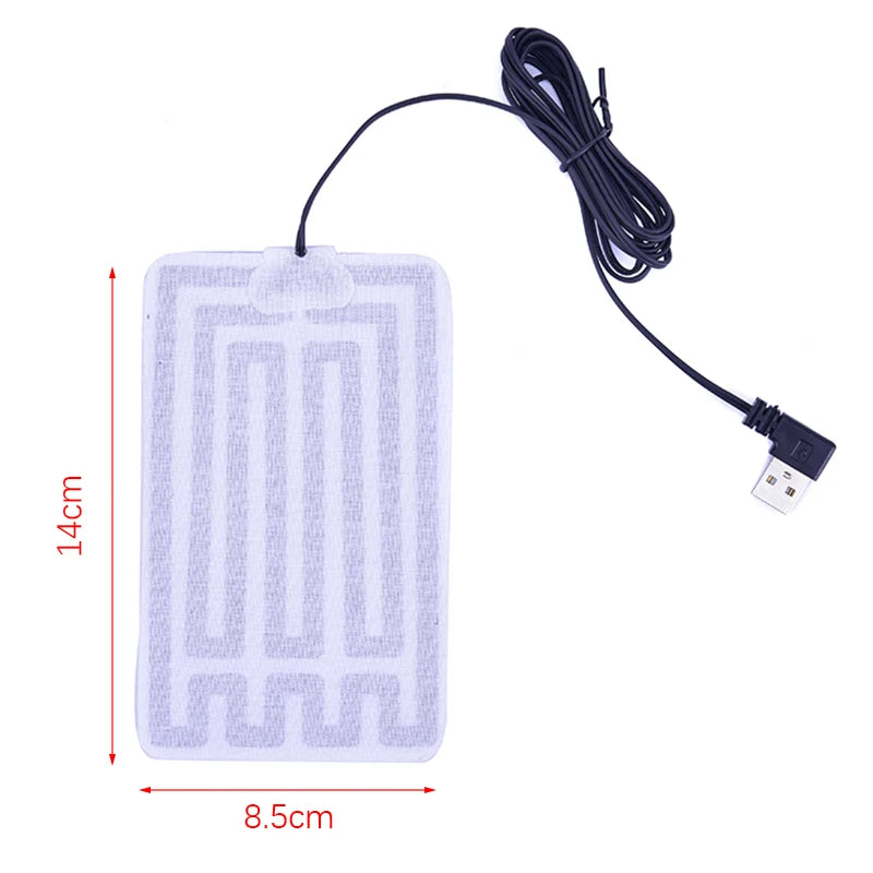 USB 5-12V Heating Heater Pad Massage For Warming Body Foot Winter Portable Warm Plate For Mouse Pad Shoes Golves Health Care