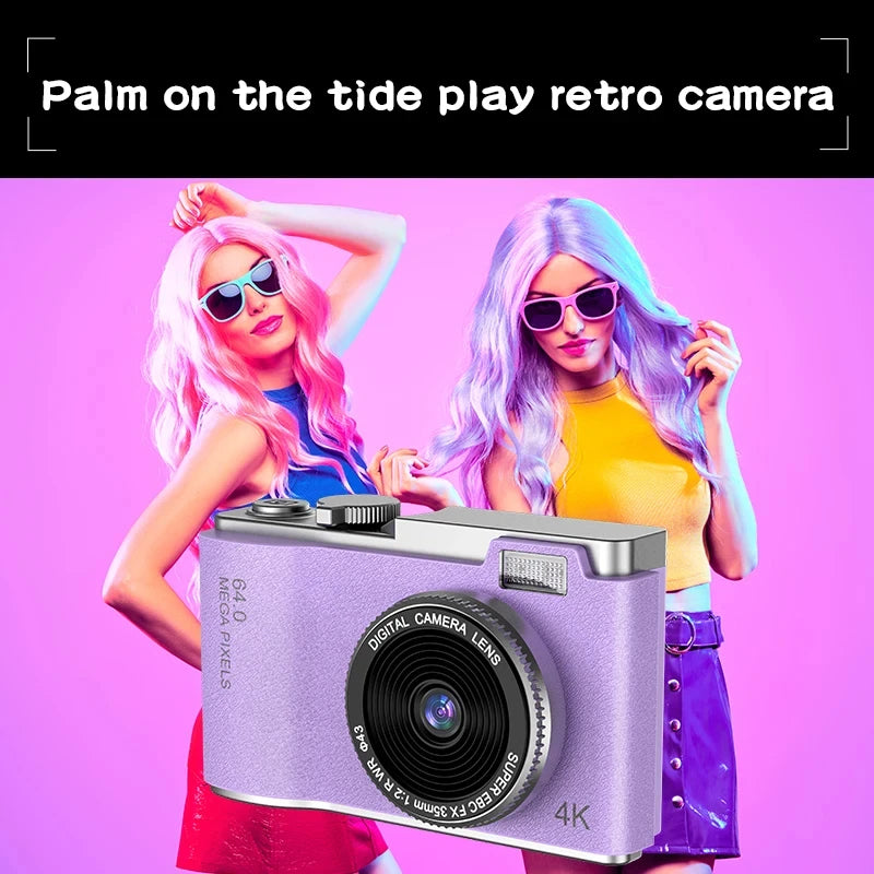 HD Digital Camera Children Camcorder 2.4" 64MP Autofocus Vlogging Camera Compact Cameras for Kid Adult Beginners Rechargeable