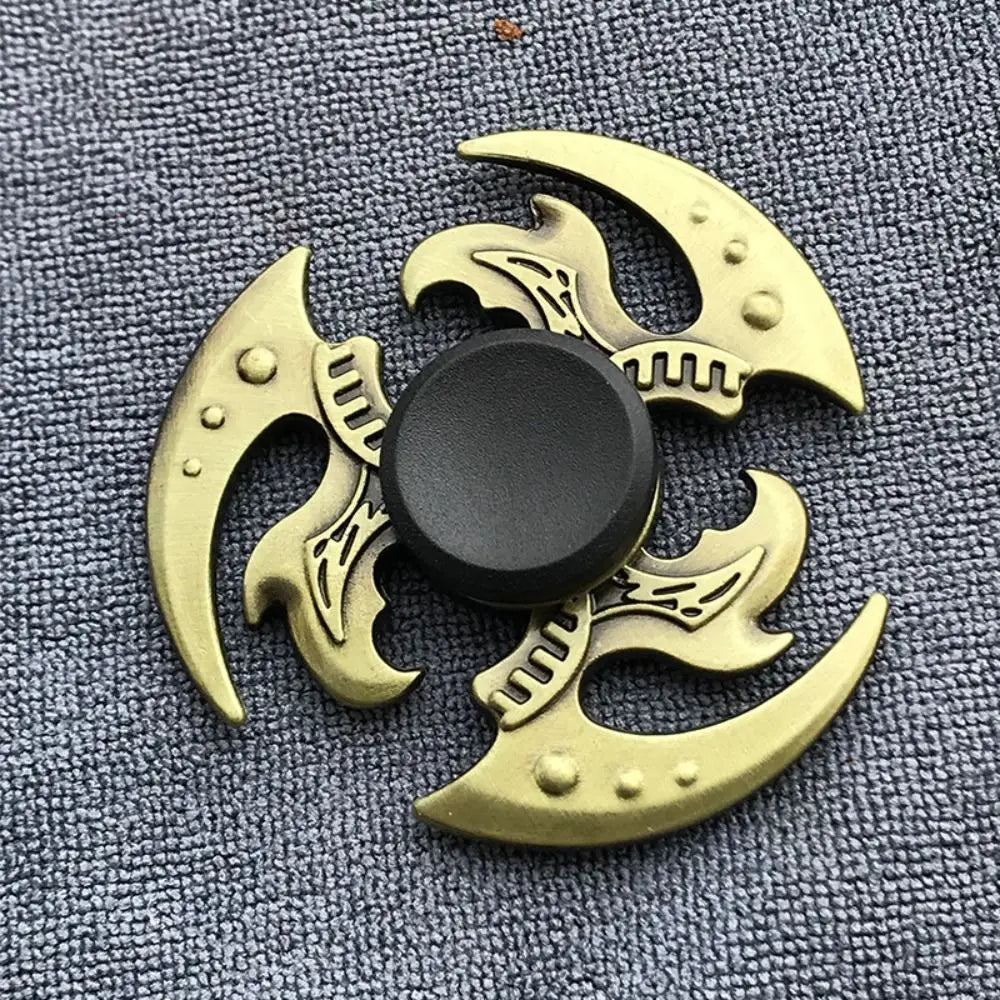Brass Color Finger Spinner Office Desk Toys ADHD Anxiety Zinc Alloy Fidget Spinner Cool Funny Hand Spinning Adults Gift