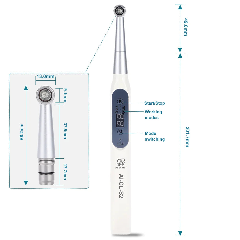AI-CL-S2 Dental Wireless LED Curing Lamp 360 Degree Rotation with 4 Lighting Modes 1 to 40 Seconds Cure Dentistry Equipment
