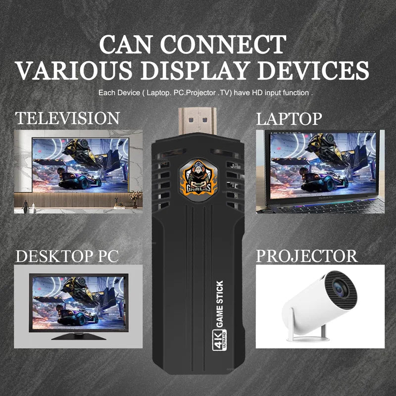 X8 Pro Retro Video Game Console 64G 30000+ Games Emuelec 4.5 Wireless Gamepad 40+ Emulator Game Stick 4K for N64/PSP/SNES