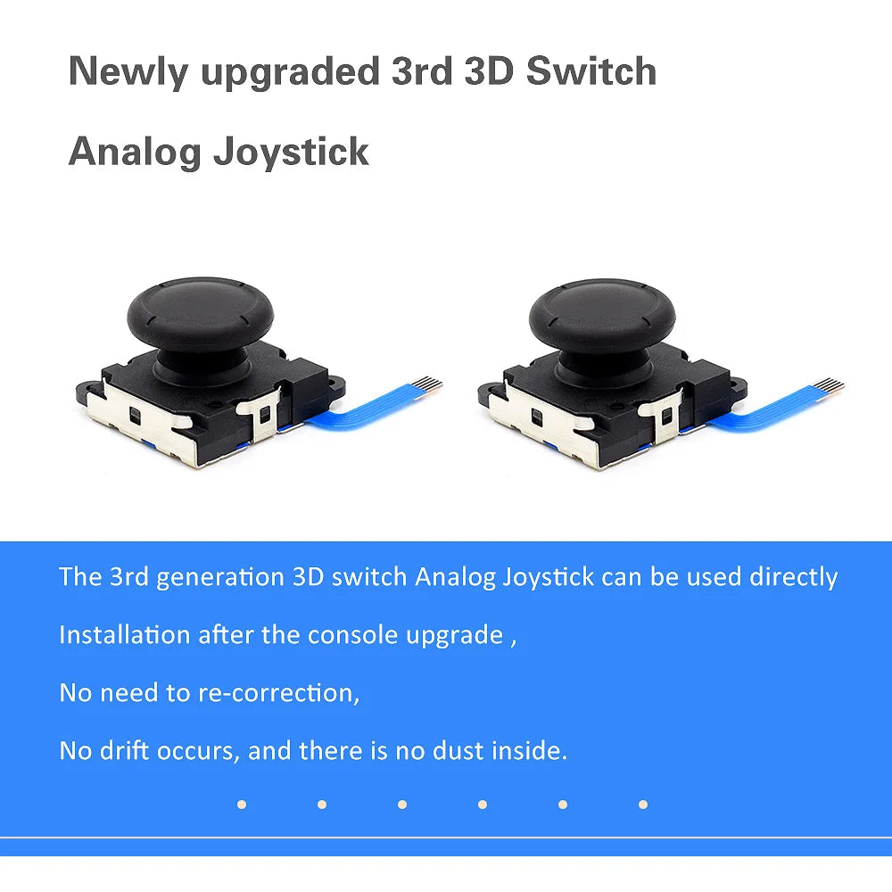 For Nintendo Switch /Switch Lite 3DJoy-con Controller Analog Joystick Stick Rocker Replacement Handle Game Pad Games Accessories