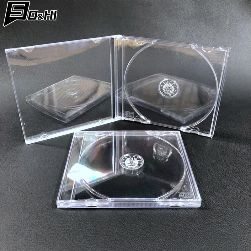 Transparent Plastic Single Piece Disc Case CD Case Thickened CD DVD Disc Box Storage Organizer Box Album Box Cases