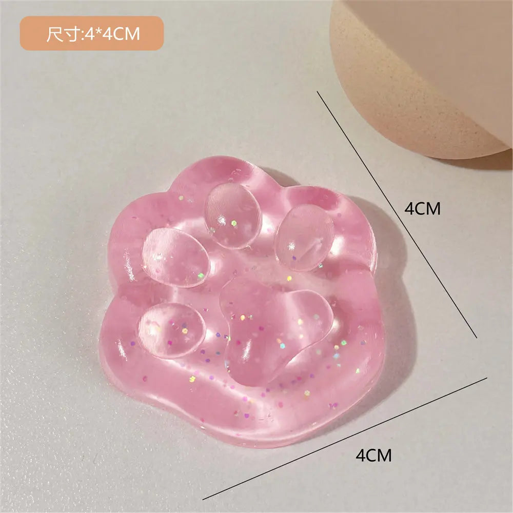 Clear Ice Cubes Squishy Toys Cute Cat Paw Fish Stress Relief Fidget Toy TPR Sticky Antistress Ball Slimy Squeeze Toys