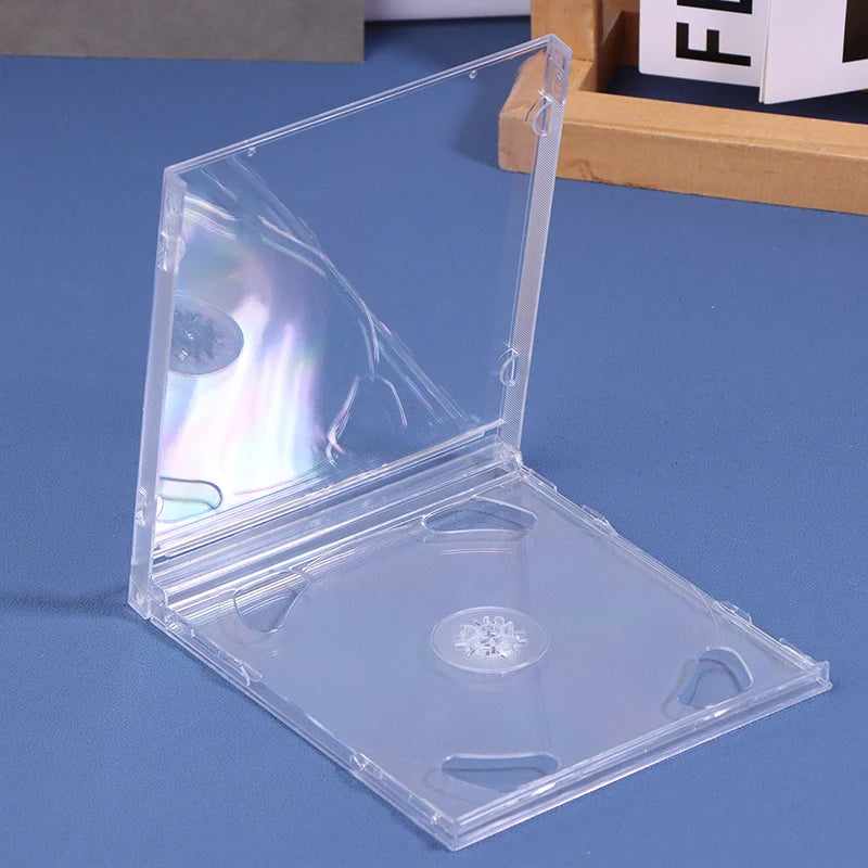1PCS Transparent Plastic Double Disc DVD Case Portable CD Storage Package Case Durable Box Thicken CD DVD Disc Box Storage Case