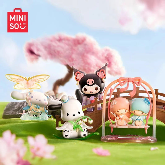 MINISO Sanrio Blind Box New rhyme flower dress Series Ornament Mystery Box Children's Day Christmas gift Toy Genuine Products