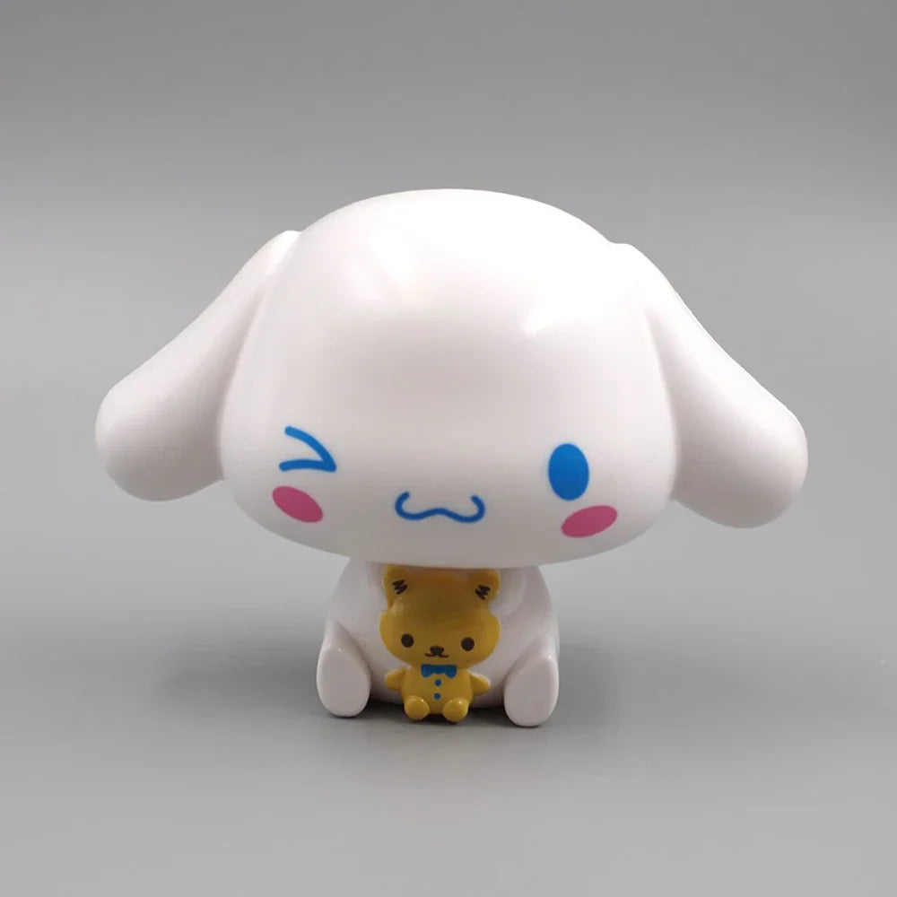 Kawaii Sanrio Anime Figure Cinnamoroll Pachacco Kuromi Doll Hello Kitty Action Figures DIY Cake Decorate Toys Gifts for Children