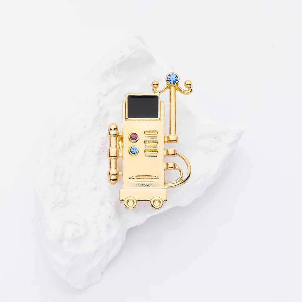 New Dialysis Machine Surgery Brooches Medical Equipment Jewelry Pins Accessory Lapel Sweater Badge Gifts for Doctor Nurse
