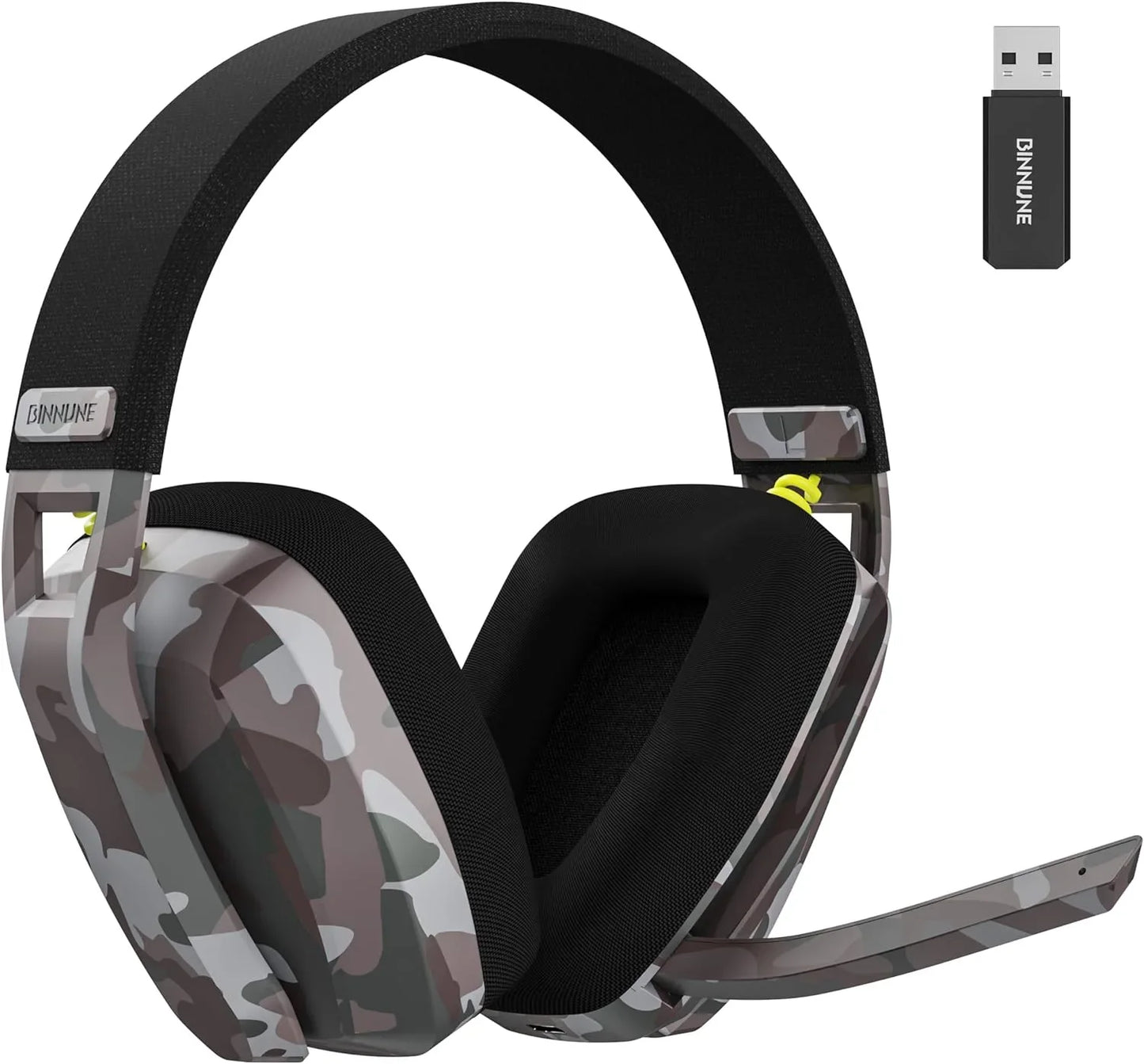 Binnune Bw06 2.4ghz Headphone Wireless Bluetooth Gaming With Mic Lightweight Headsets With Microphone For Ps5 Ps4 Pc Playstation