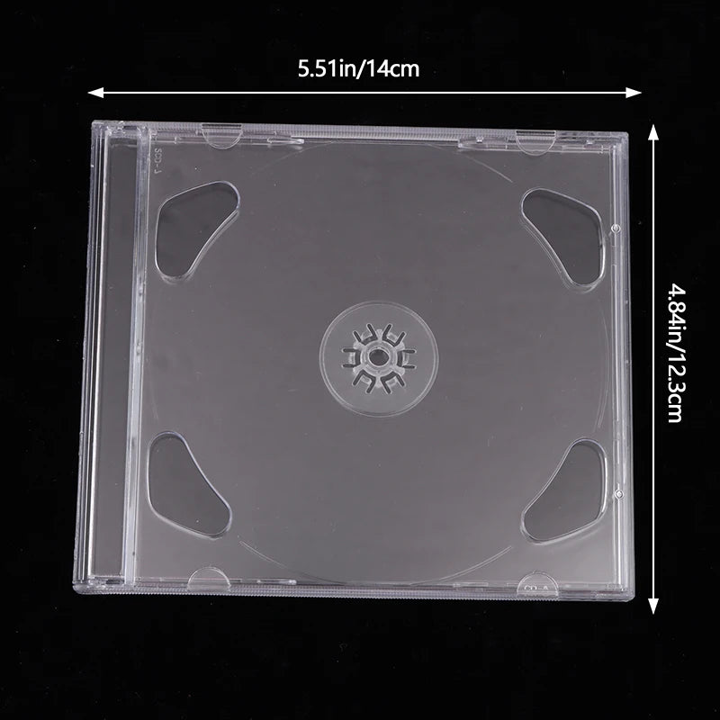 1PCS Transparent Plastic Double Disc DVD Case Portable CD Storage Package Case Durable Box Thicken CD DVD Disc Box Storage Case