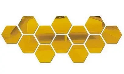 12Pcs 3D Mirror Wall Stickers Art Hexagonal Honeycomb acrylic Poster Wallpaper Living Room Bedroom Home Decoration Accessories