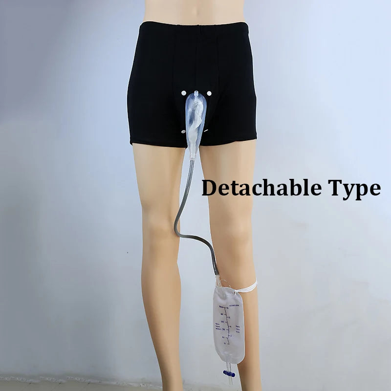 1Pc Wearable Silicone Male Urine Bag Panties Elderly Incontinence Patient Men Walking Urine Collector Underpants Drainage Bag