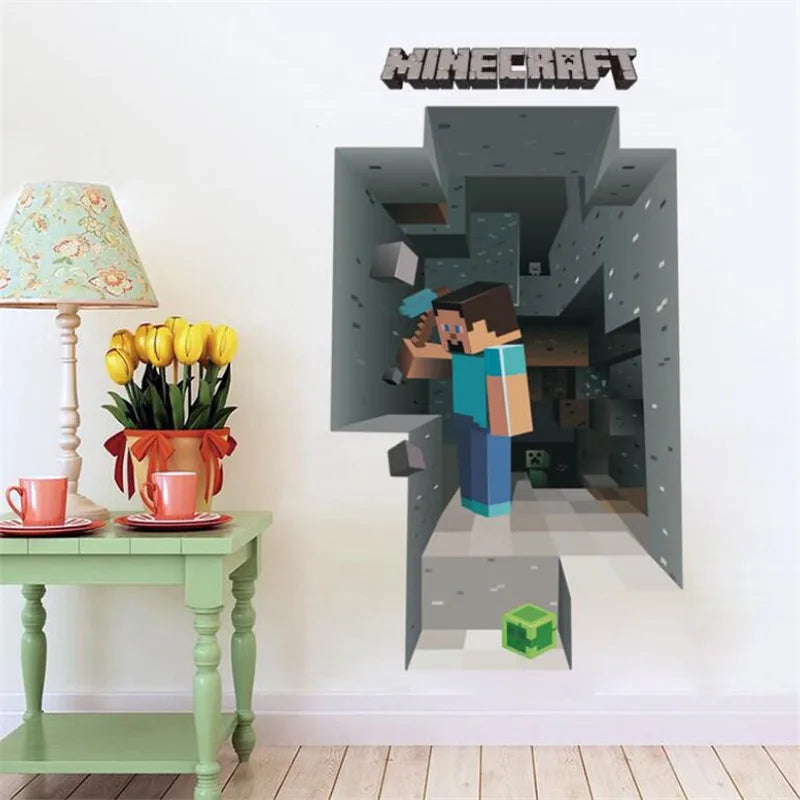3D Cartoon Games Wall Stickers Gifts for children wall stickers for kids Environmental PVC decoration for wall