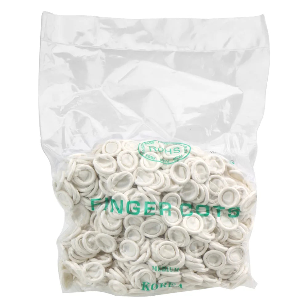 Non-toxic White Protective Rubber Gloves Nature Latex about 260/700 Piece Disposable Fingertip Gloves Finger Cots