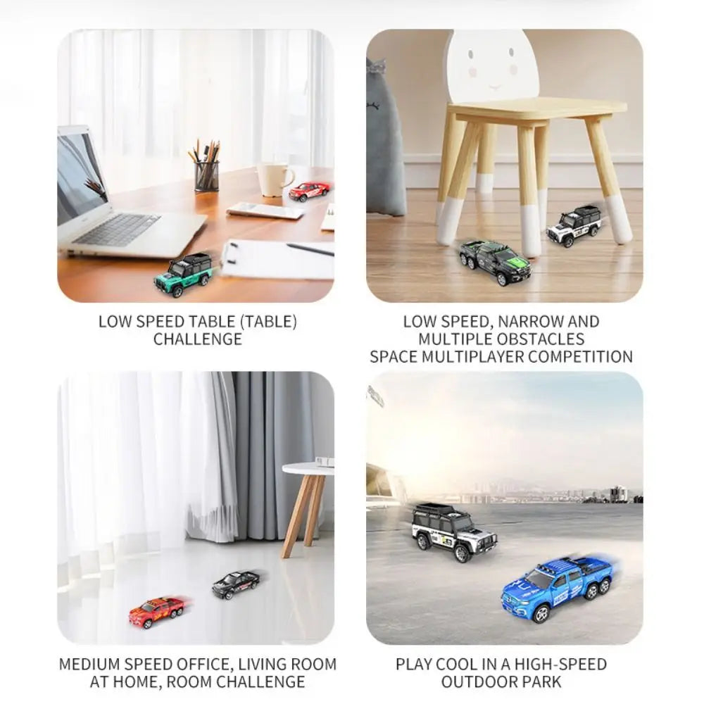 RC Cars 2.4G 5-Channel 1:64 Alloy Mini Remote Control SUV Drifts One Hour Long Endurance Electric Off-road Vehicle for Children
