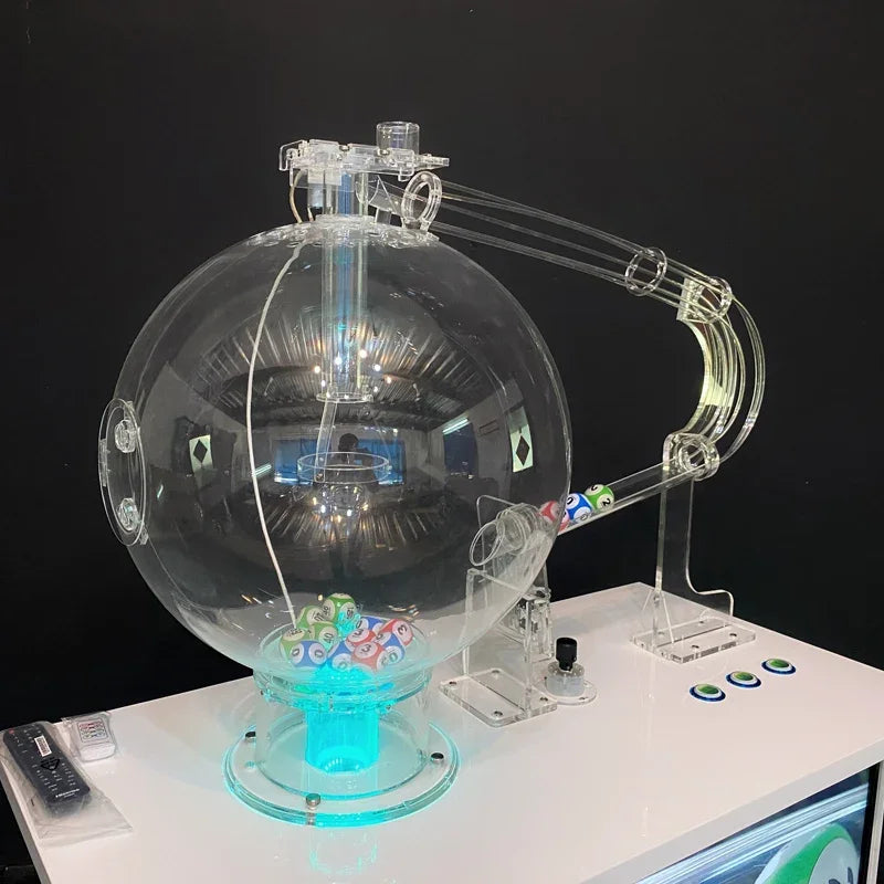 Air Mix Lottery Ball Machine with elegant looking for lucky draw 1D 2D 3D 4D 5D 6D lotto games