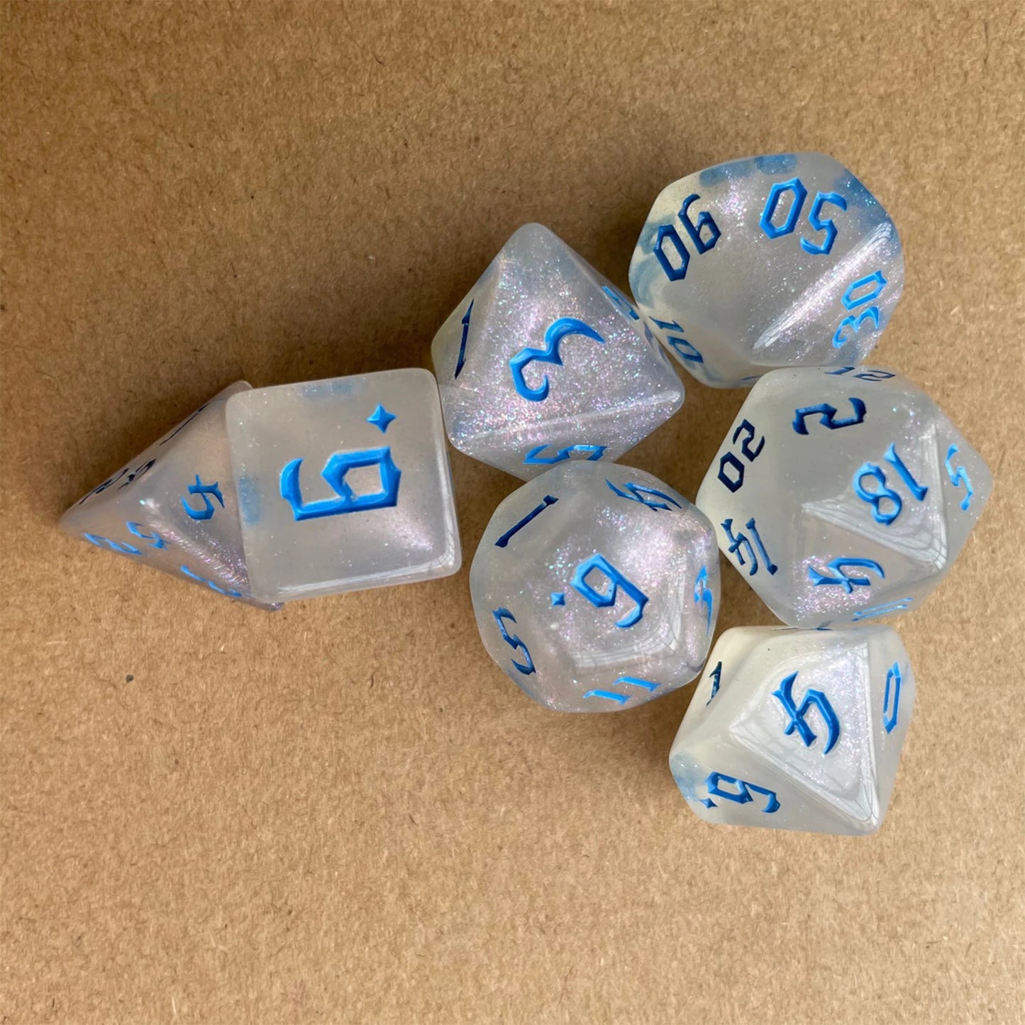 7/10Pcs Double-Colors Polyhedral Dices with Pouch Set D4, D6, D8, D12,D20, D10 for Board Game Role Playing Game Party