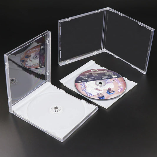 Transparent Plastic DVD Case Portable CD Storage Box CD Package Case Durable DVD Box Thicken Single CD DVD Disc Box Storage Case