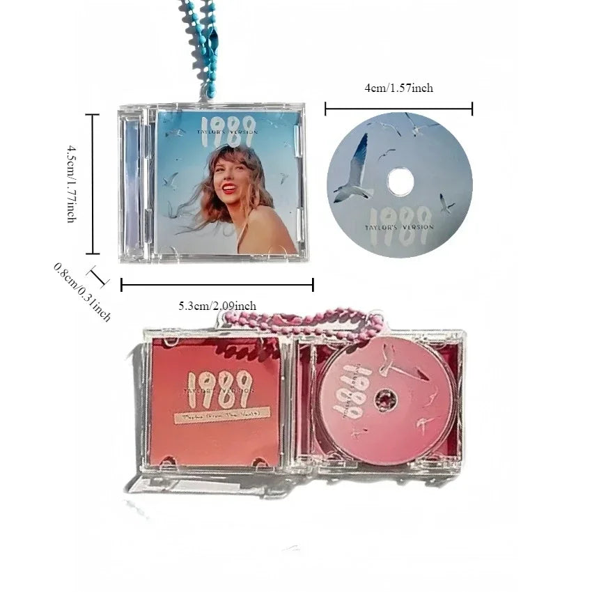 1pcs Custom mini CD case NFC Play songs DIY Artist Singer Music CD Smart Keychain Backpack decorative hangings