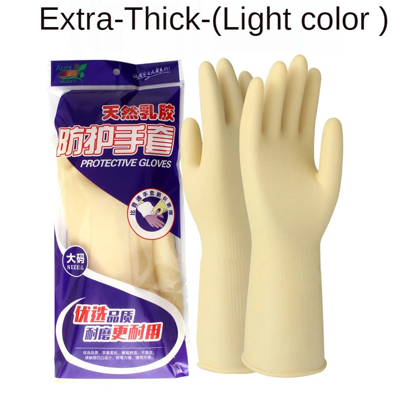 Thicken Beef Tendon Rubber Handcoat Latex Wear-resistant Washing Dishes Housework Washing Clothes Washing Car Waterproof Gloves
