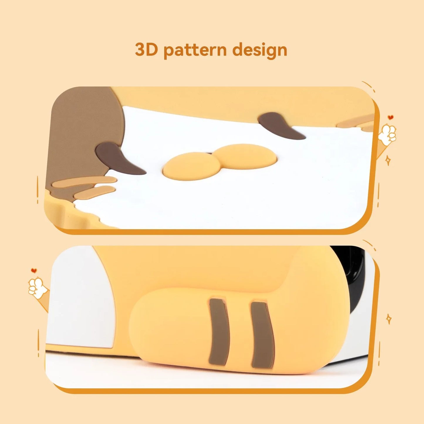 GeekShare Charging Dock Case for Nintendo Switch OLED Kawaii 3D Cat Jojo Silicone Soft Dock Shell NS Game Accessories