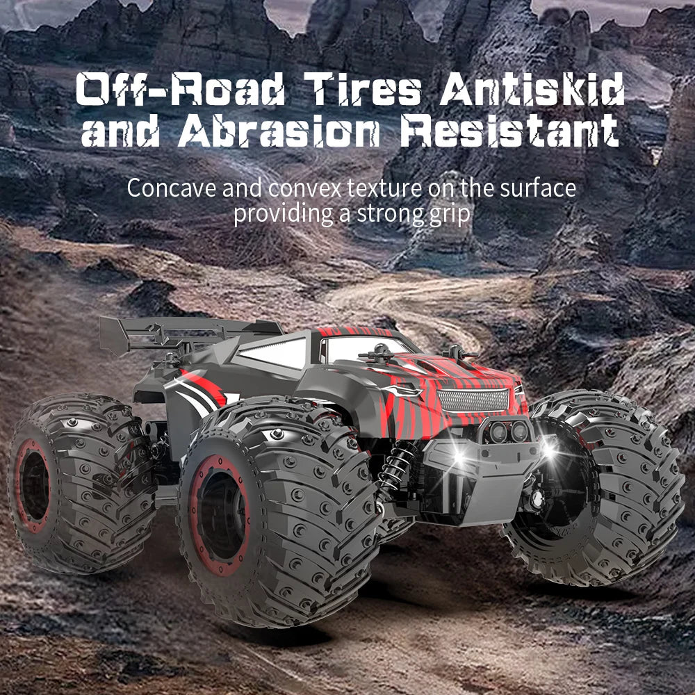 JJRC Q105 1:18 20 Km/h 2.4GHz Double Motors Drive Climbing With LED Light Off Road Remote Control Cars Drift Monster Truck Toys