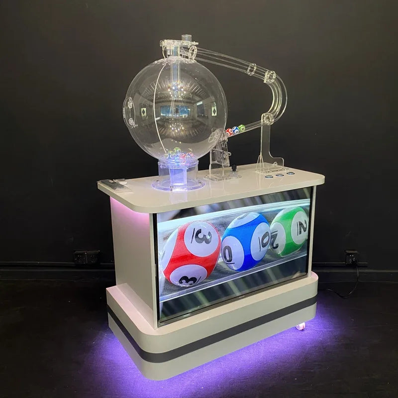 Air Mix Lottery Ball Machine with elegant looking for lucky draw 1D 2D 3D 4D 5D 6D lotto games