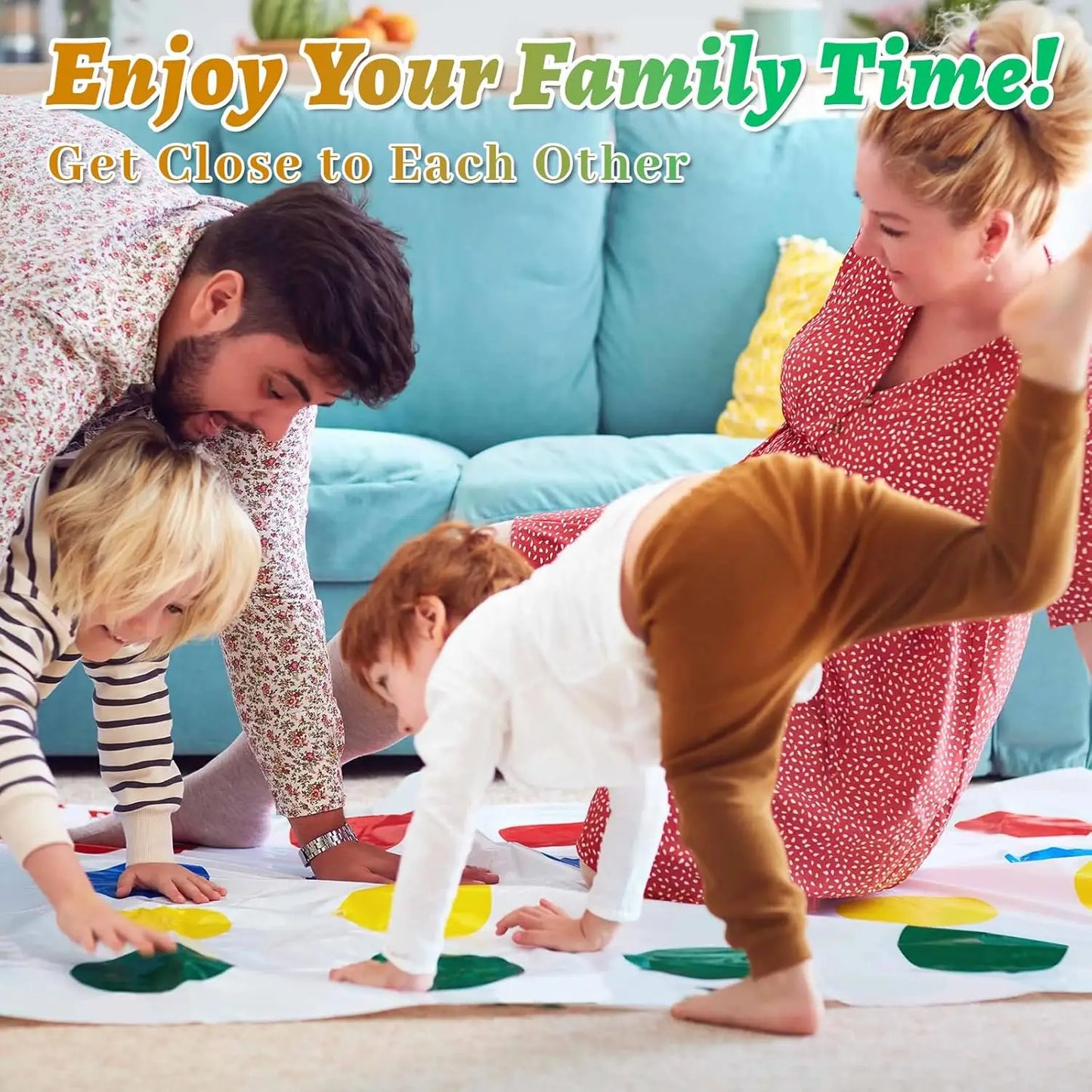 Twisting Game Balance Floor Play Mat Game with Spinner Funny Balance Games Pad Puzzle Games for Kids Adult Team Family Party