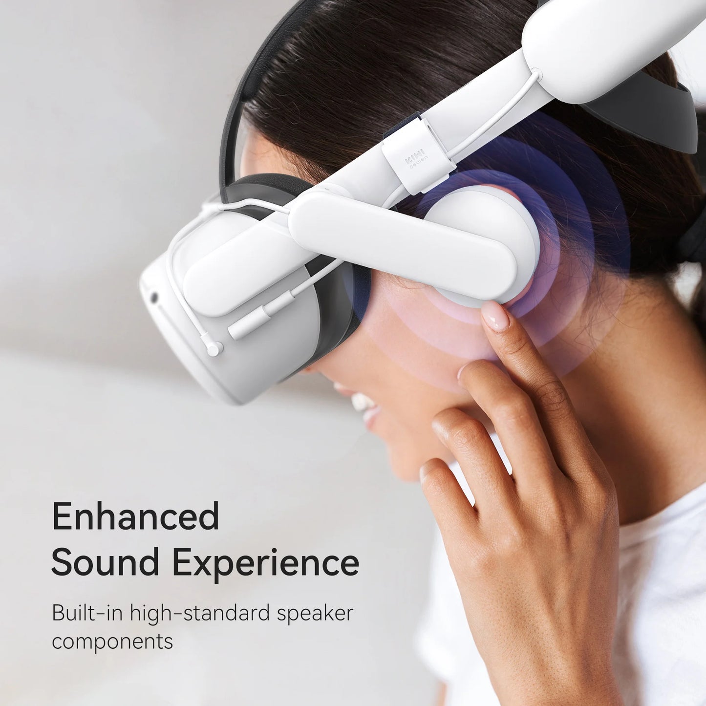 KIWI design Headphones 6400mAh Battery Head Strap for Oculus Quest 2 Accessories Lasting Power Enhanced Sound