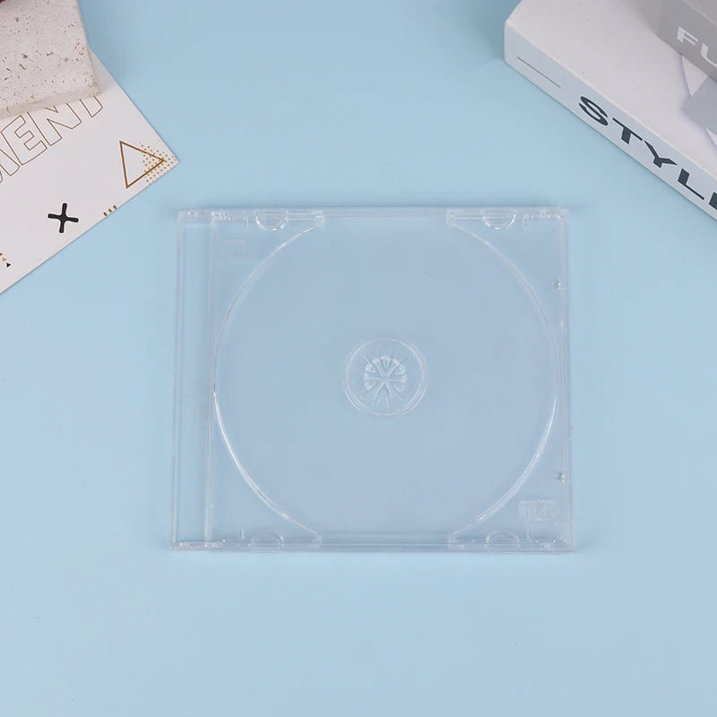1Pcs CD Storage Case Transparent Stand Acrylic Holders For CDs DVD Storage Holder Tool