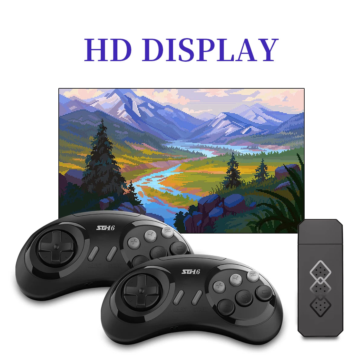 SG800 RETRO VIDEO GAME CONSOLE HD GAME STICK WITH 3000 GAMES FOR SEGA WIRELESS CONTROLLER 16BIT CONSOLA DE VIDEOJUEGOS FOR NESS