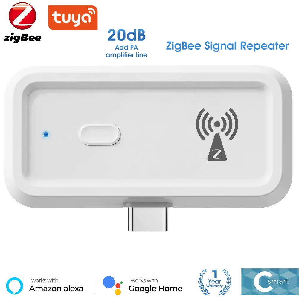 Tuya Smart Home Zigbee Repeater Signal Type C Amplifier Extender Automation Devices Works with ZigBee Gateway Hub Smart Life APP