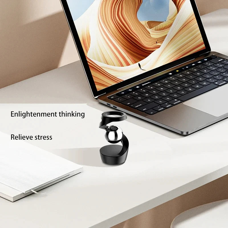 Gravity Defying Kinetic Desk Toy Desktop Levitating Gyro Stress Relief Kinetic Levitation Toys Optical Illusion Desk Toy