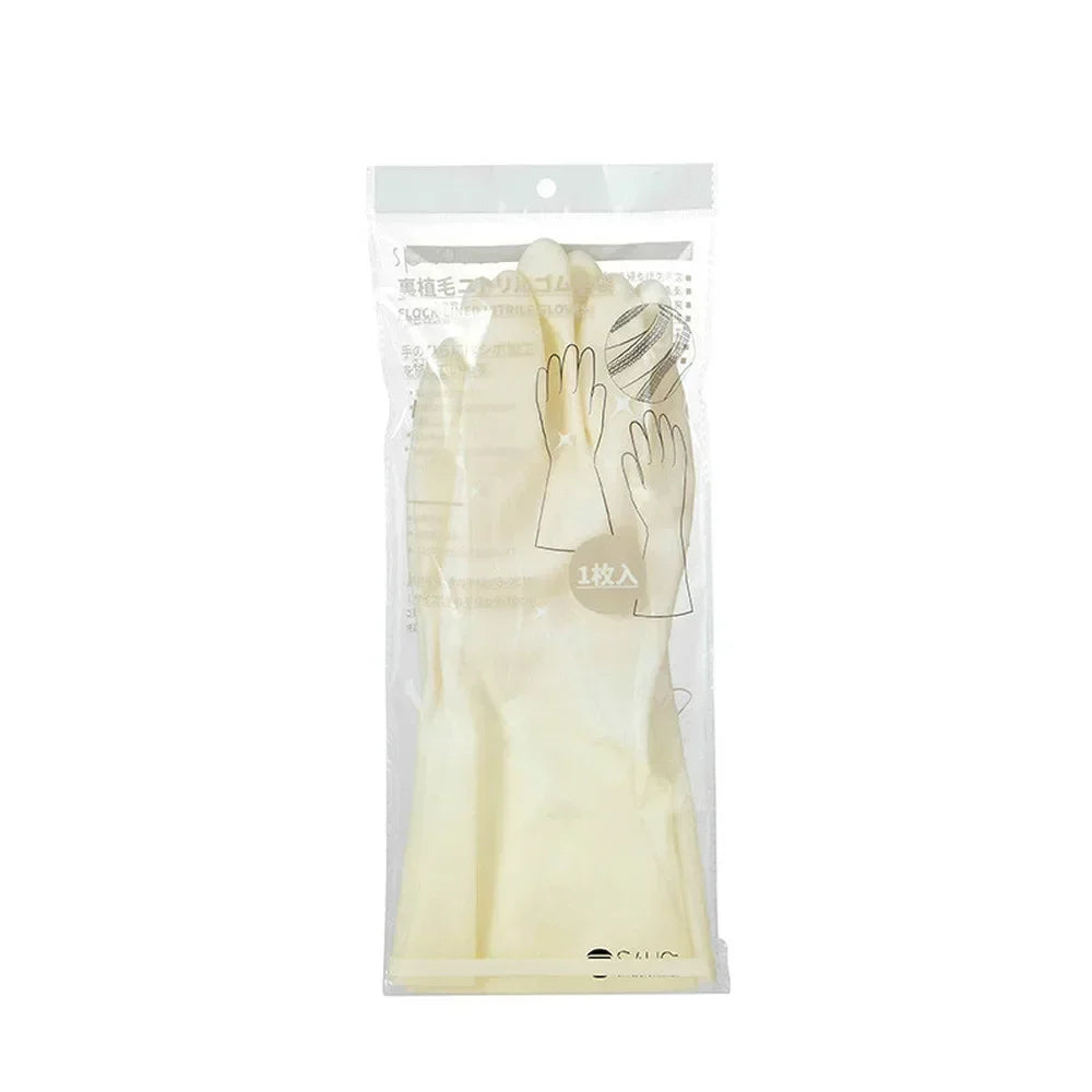 Waterproof Silicone Rubber Dishwashing Gloves, Dish Washing Glove, Household Scrubber, Kitchen Clean Tool, Japan
