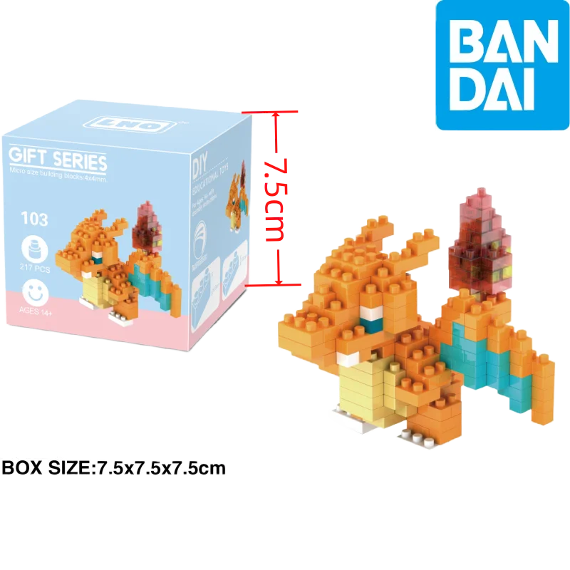 Pokemon Small Simple Building Blocks Pikachu anime figure Action Toys Graphics Diamond Mini Model Pocket Monster Collect Gift