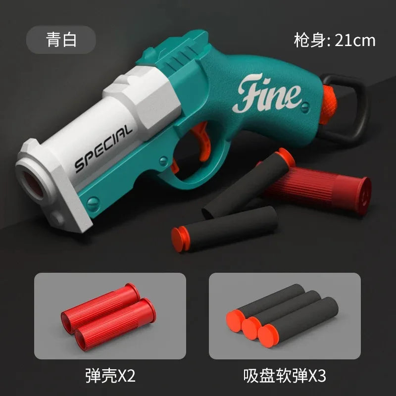 Shell Throwing Mini S686 Soft Bullet Launcher Toy Gun Airsoft Foam Bullet Blaster CS Outdoor Weapon Children Pistol