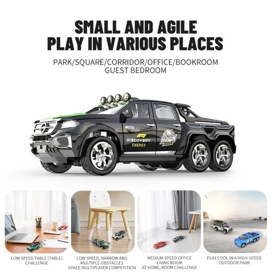 RC Cars 2.4G 5-Channel 1:64 Alloy Mini Remote Control SUV Drifts One Hour Long Endurance Electric Off-road Vehicle for Children